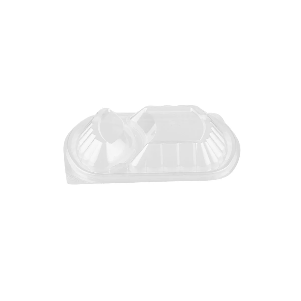 Red & Black Base Rectangular 2-Compartment Container With Lid 250 Pieces - Image 8