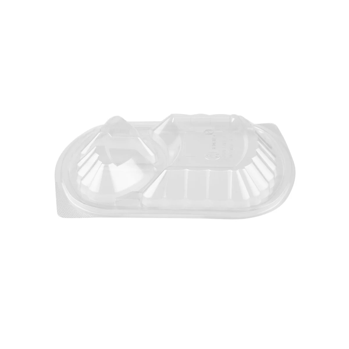 Red & Black Base Rectangular 3-Compartment Container With Lid 250 Pieces - Image 5