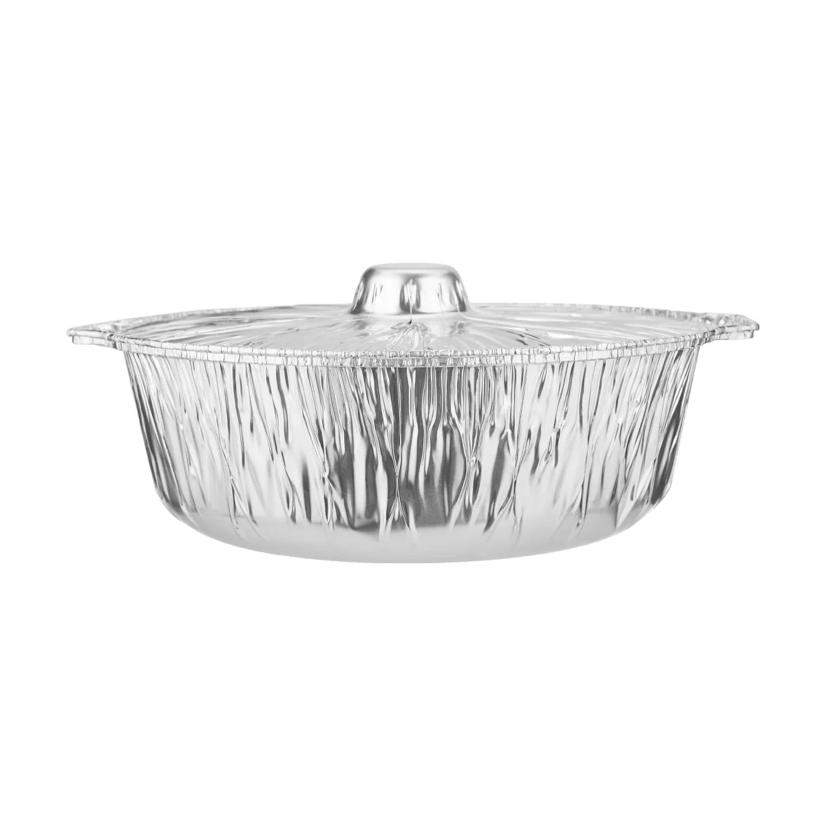 Round Aluminium Pot Container With Lid - Image 17
