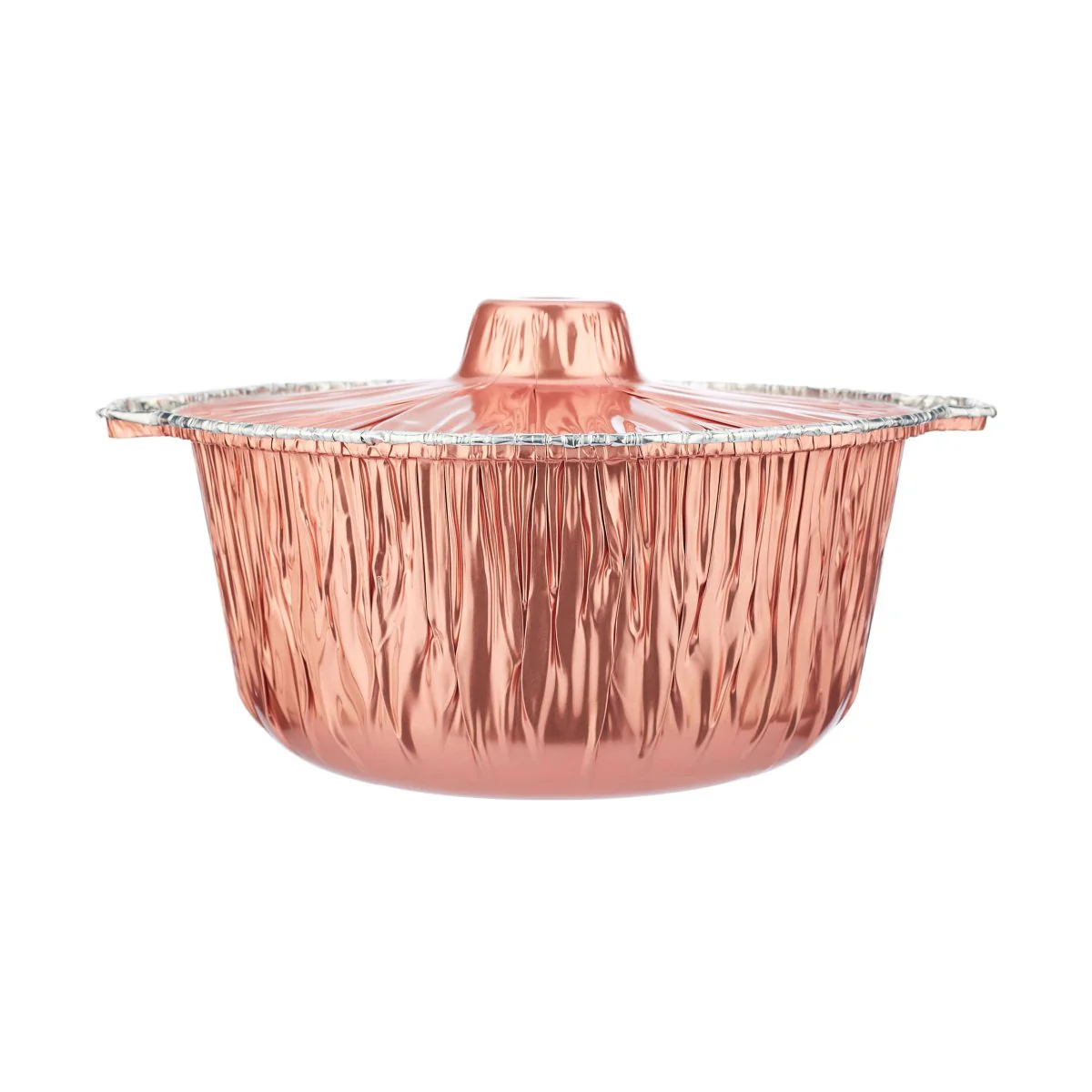 Round Aluminium Pot Container With Lid - Image 30