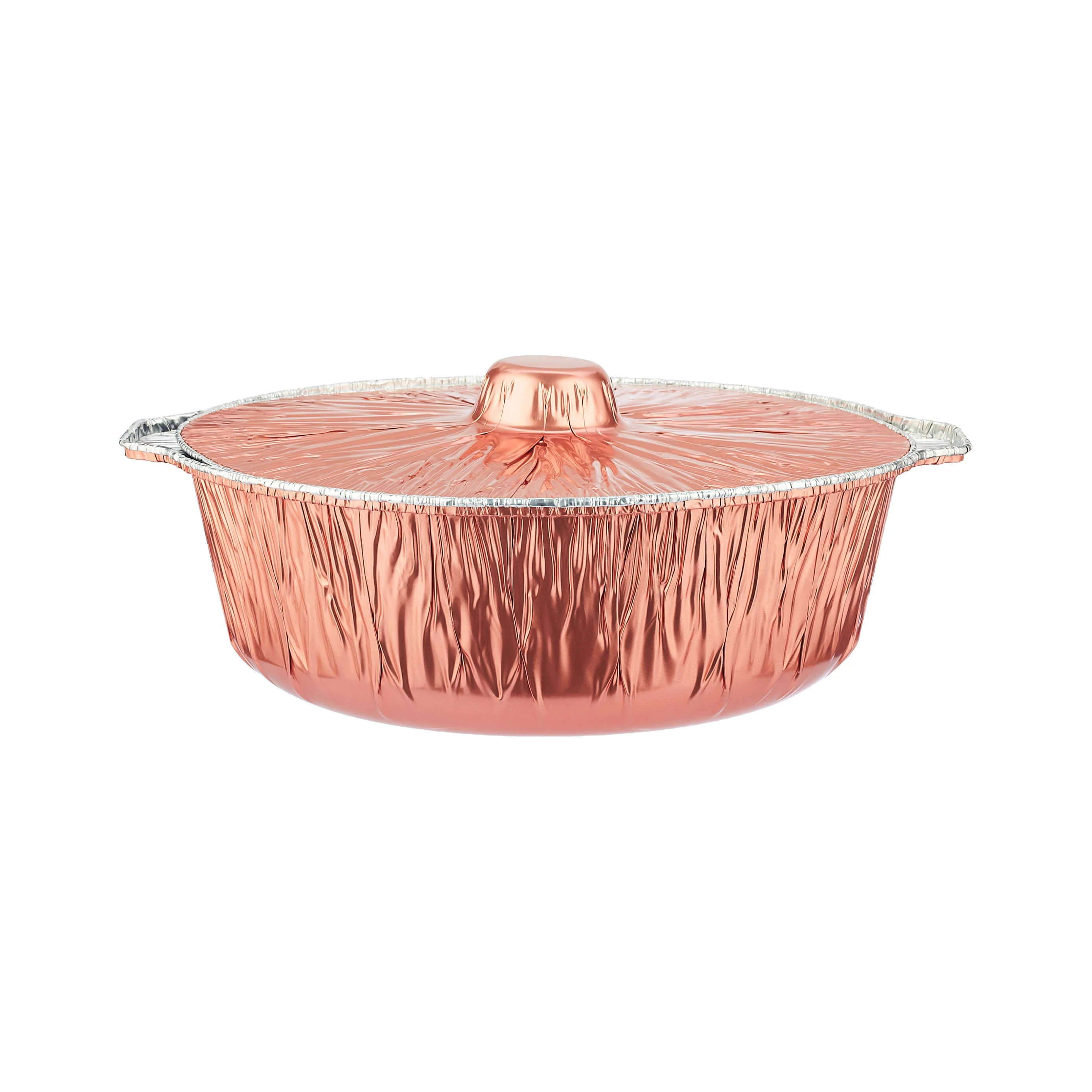 Round Aluminium Pot Container With Lid - Image 42