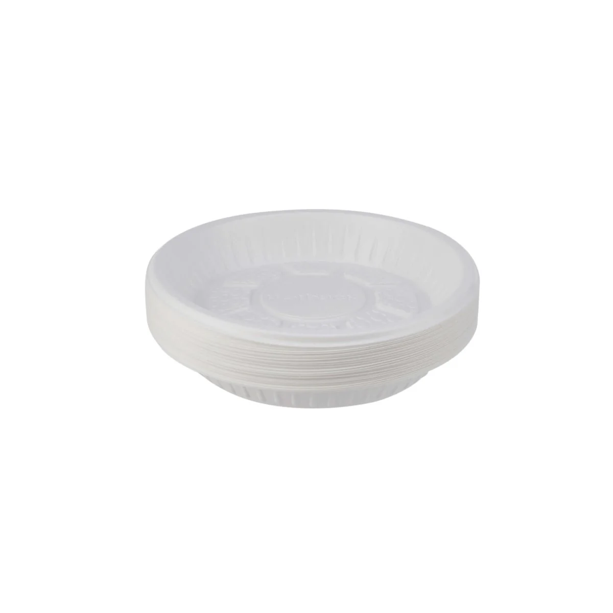 Round Plastic Plate White - Image 12