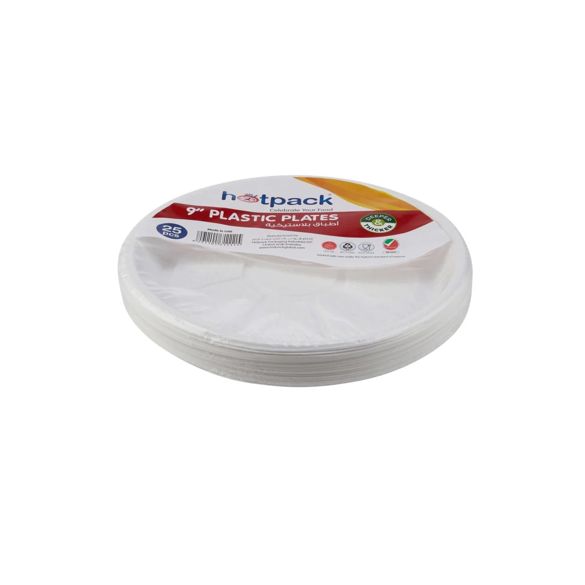 Round Plastic Plate White - Image 15