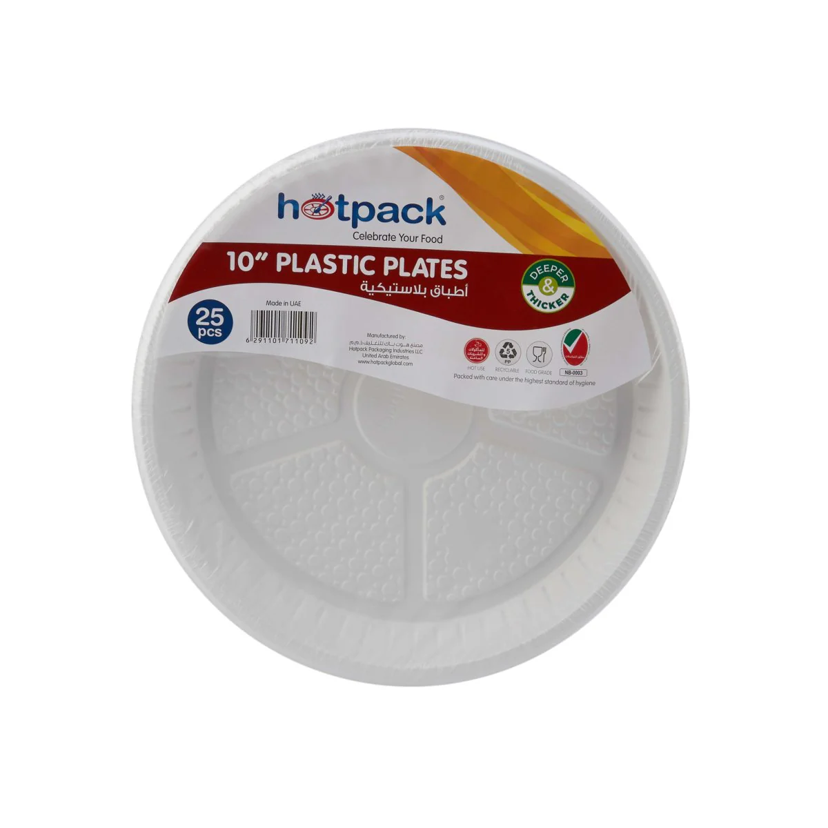 Round Plastic Plate White - Image 16