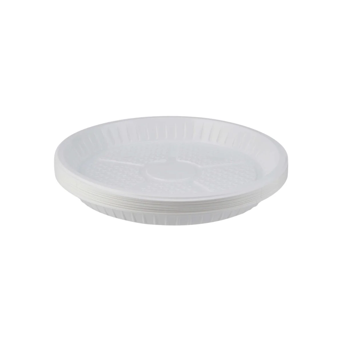 Round Plastic Plate White - Image 17