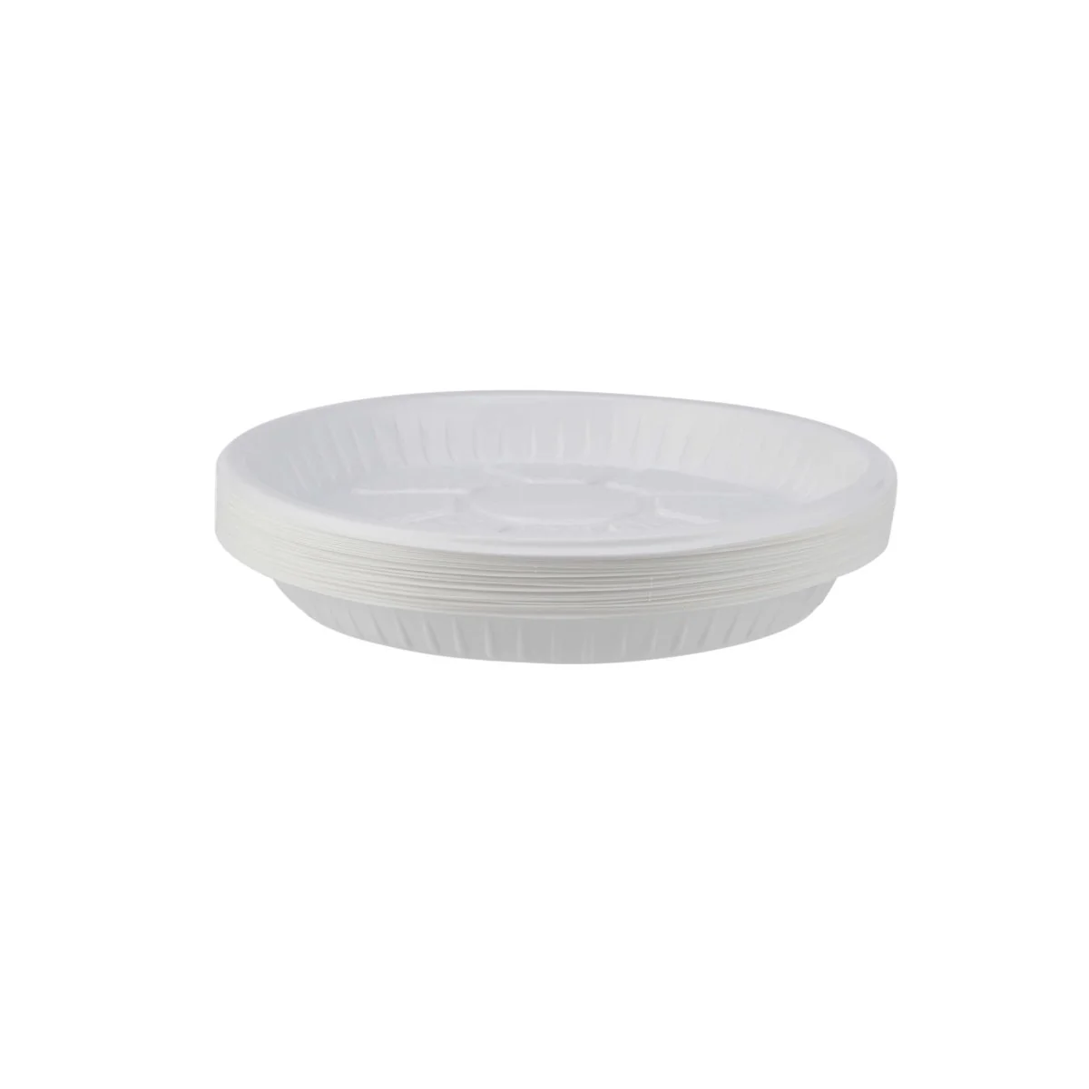 Round Plastic Plate White - Image 23