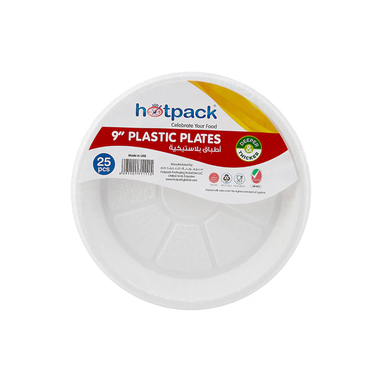 Round Plastic Plate White - Image 27