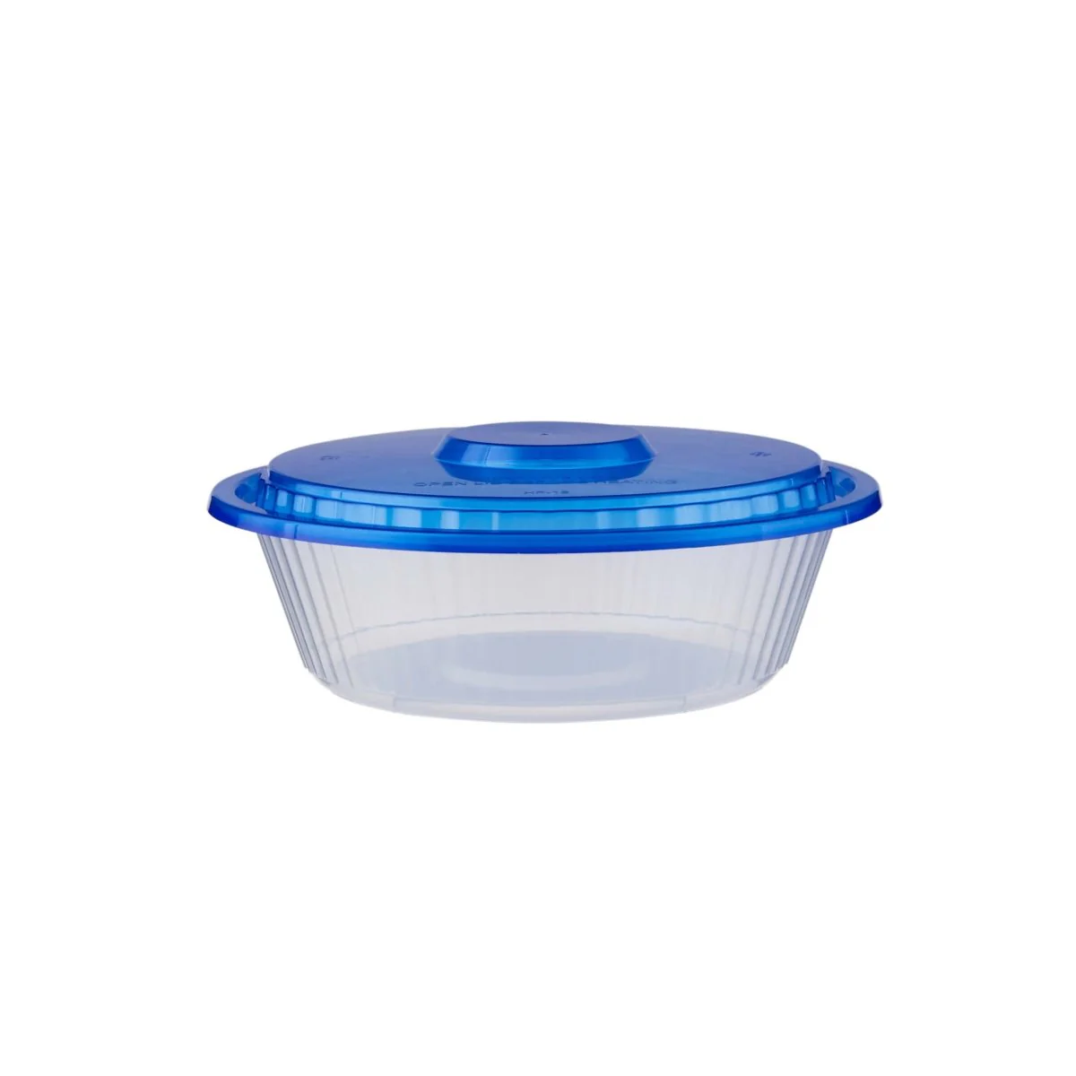 Round Ribbed Microwave Bowl With Color Lid - Image 16