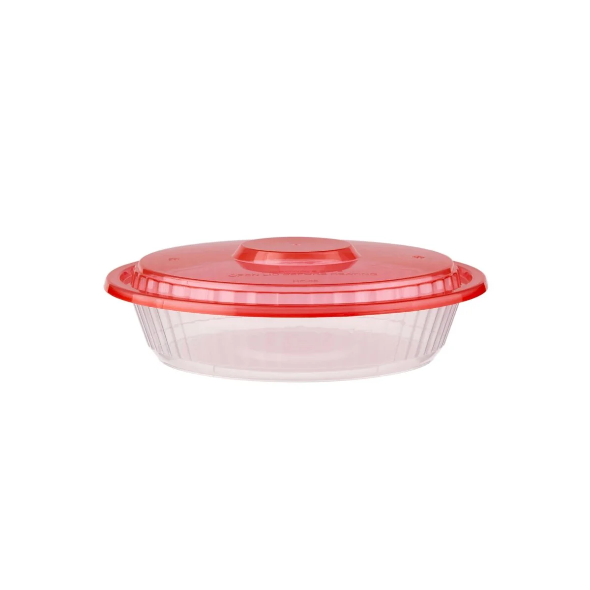 Round Ribbed Microwave Bowl With Color Lid - Image 23
