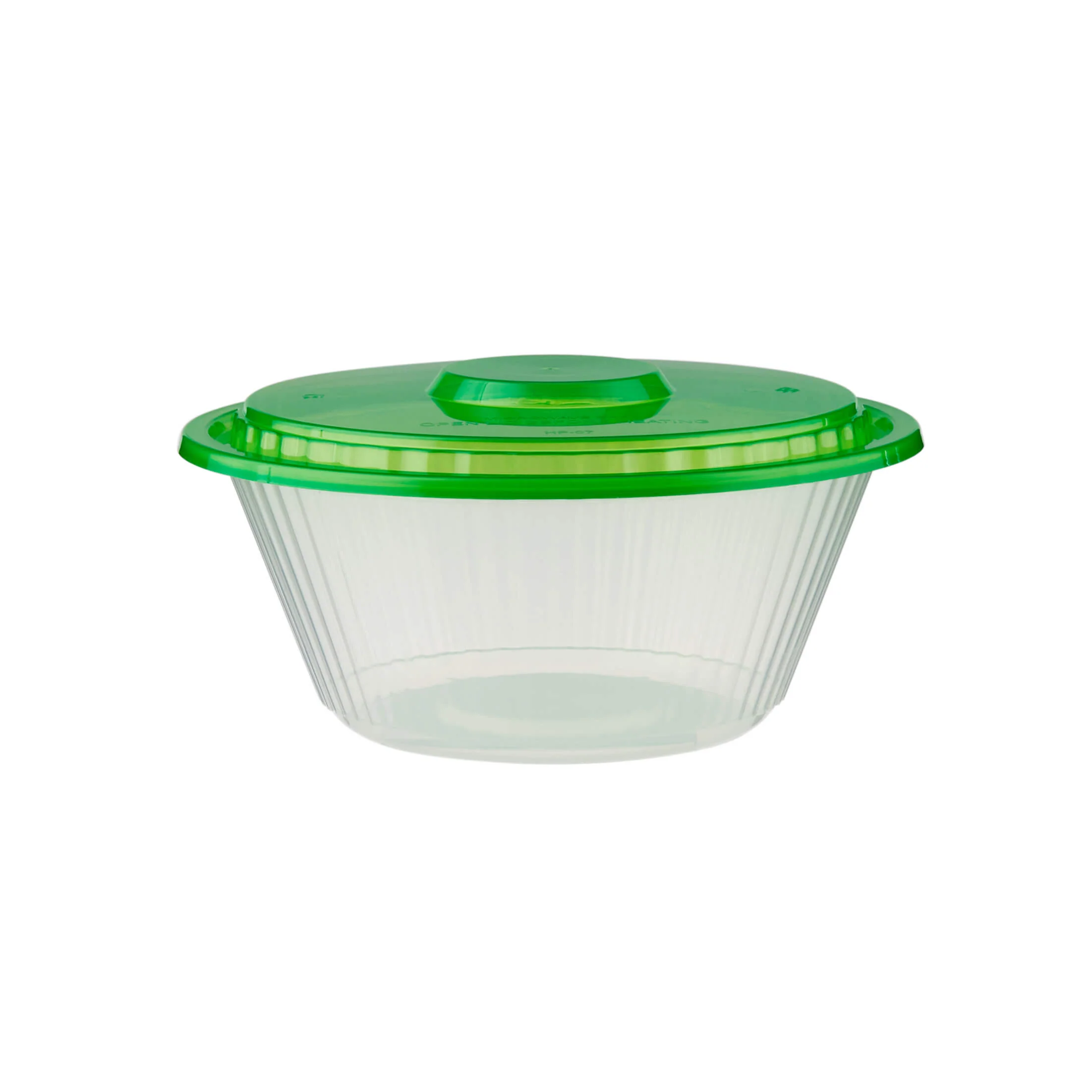 Round Ribbed Microwave Bowl With Color Lid - Image 37