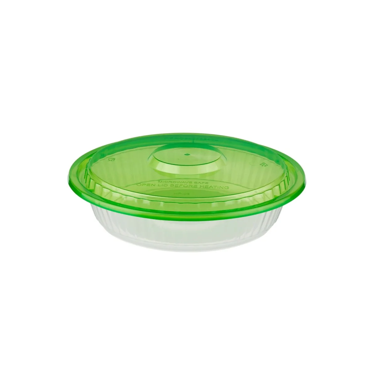 Round Ribbed Microwave Bowl With Color Lid - Image 5