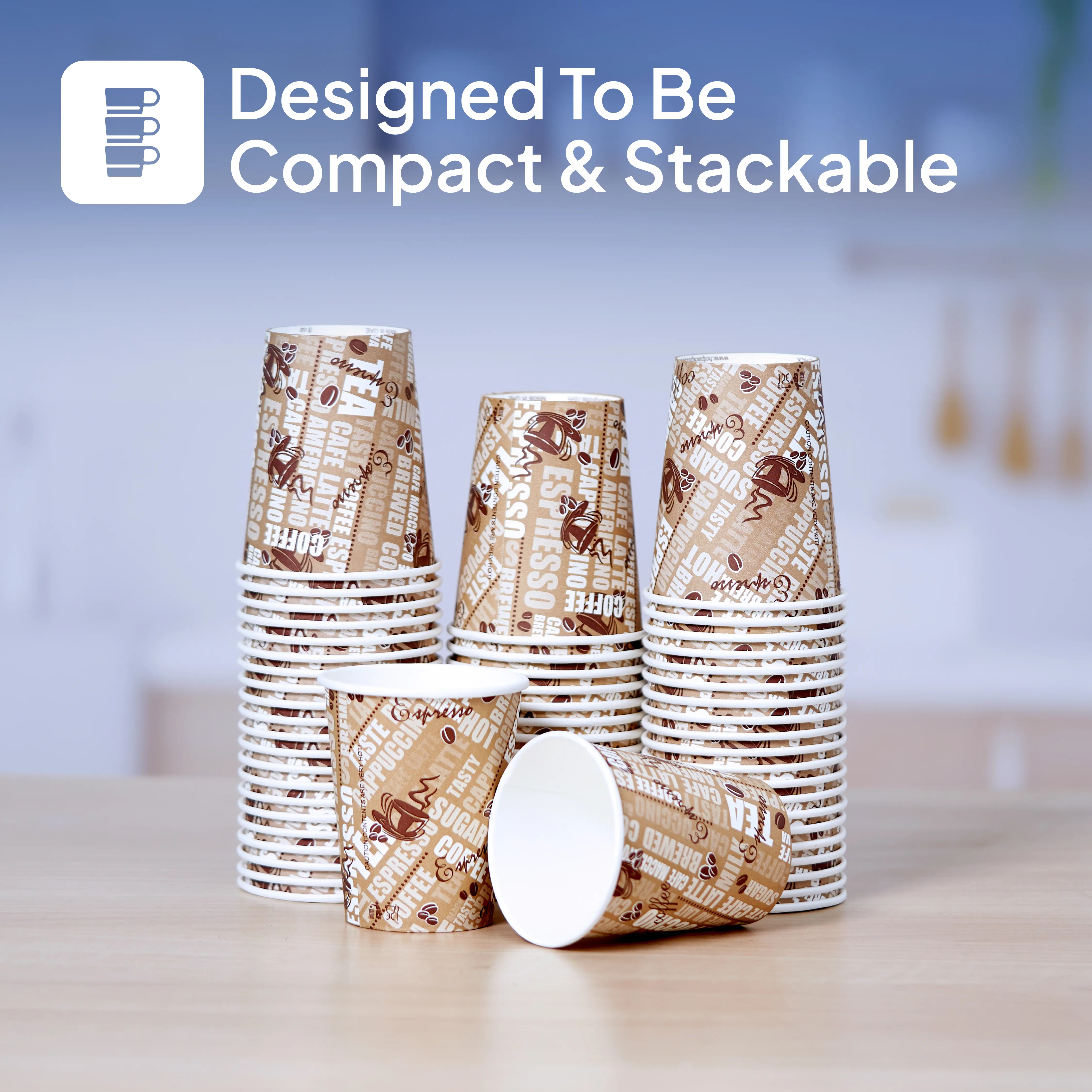 Single Wall Printed Paper Cup 20 Pieces - Image 2