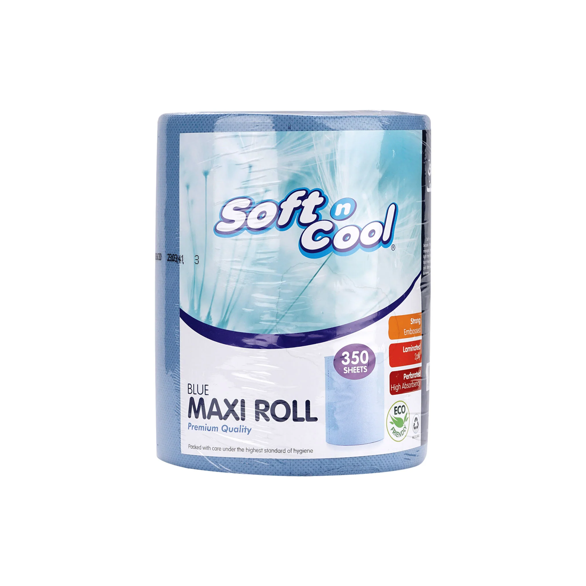 Soft n Cool Blue Maxi Roll 350 Sheets 6 Rolls