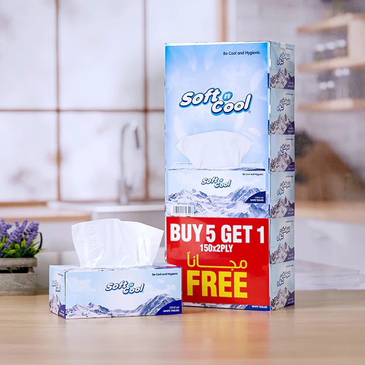Soft n Cool Facial Tissue 200 Sheets x 2 Ply 5 Boxes + 150 sheets x 2 Ply 1 Box - Image 4