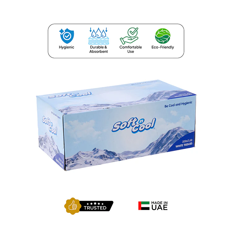 Soft n Cool Facial Tissue  200 Sheets X 2 Ply 5 Boxes Pack - Image 6