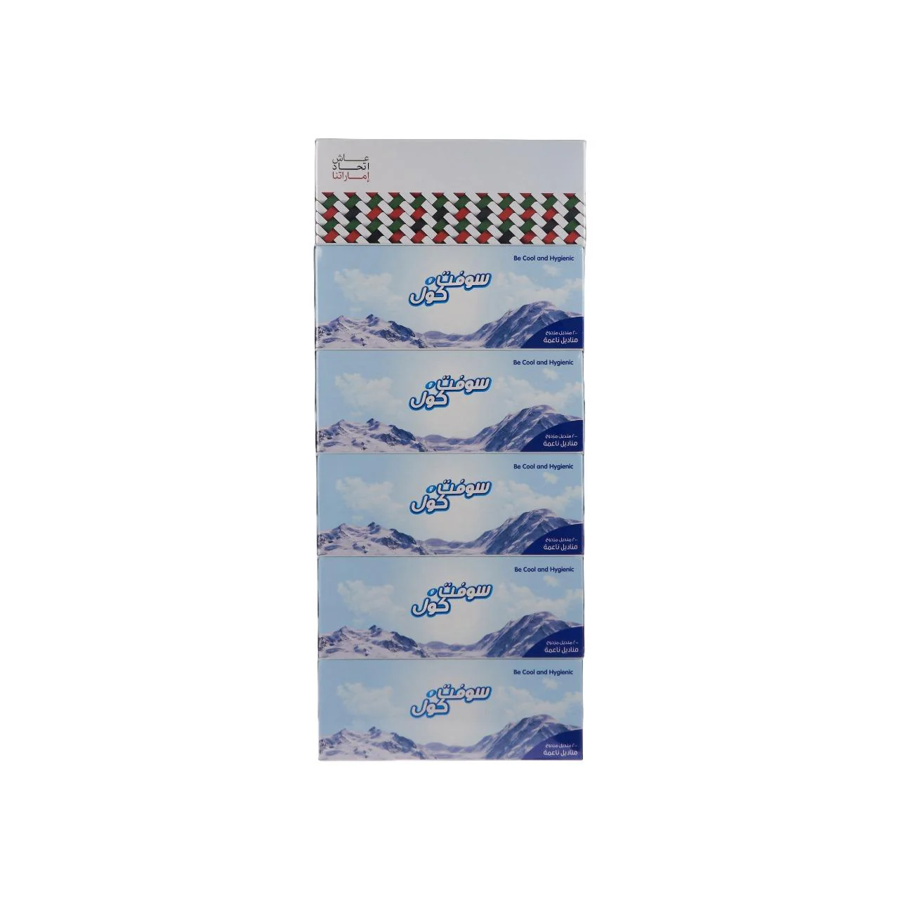 Soft n Cool Facial Tissue 200 Sheets x 2 Ply With Free UAE theme Facial Tissue - Image 2