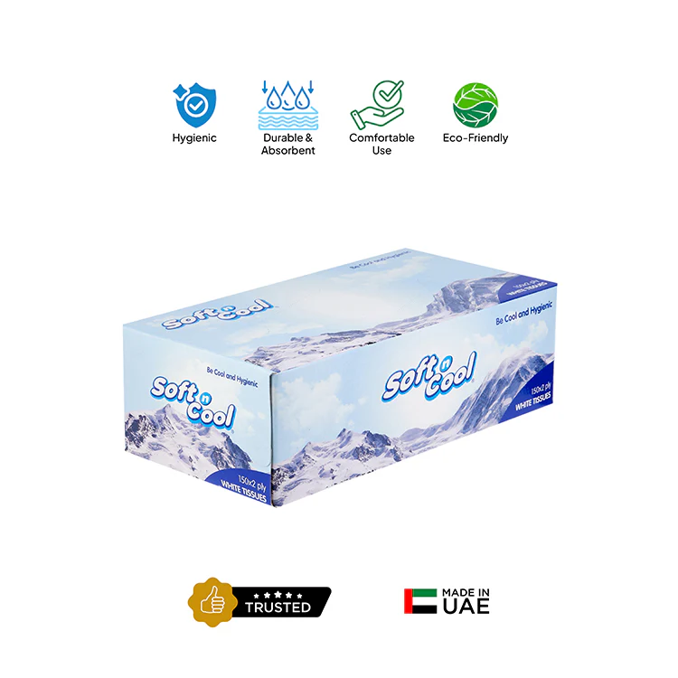 Soft n Cool Facial Tissue 5 + 1 Free 150 Sheets x 2 Ply - Image 4