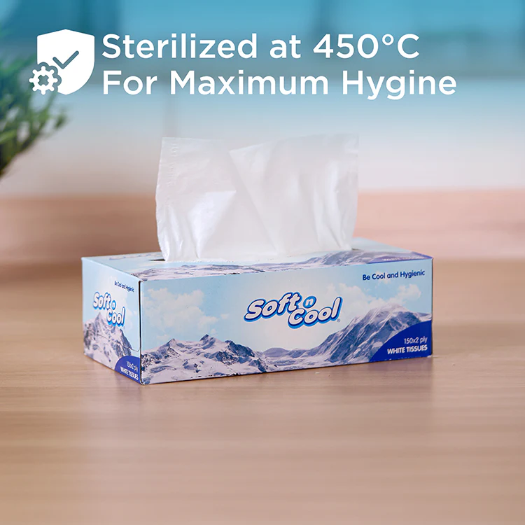 Soft n Cool Facial Tissue 5 + 1 Free 150 Sheets x 2 Ply - Image 6