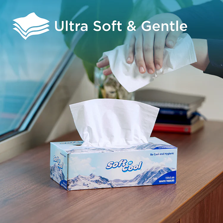 Soft n Cool Facial Tissue 5 + 1 Free 150 Sheets x 2 Ply - Image 7