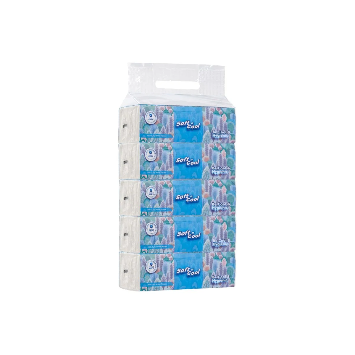 Soft n Cool Facial Tissue Nylon Pack 200 Sheets x 2 ply - Image 3
