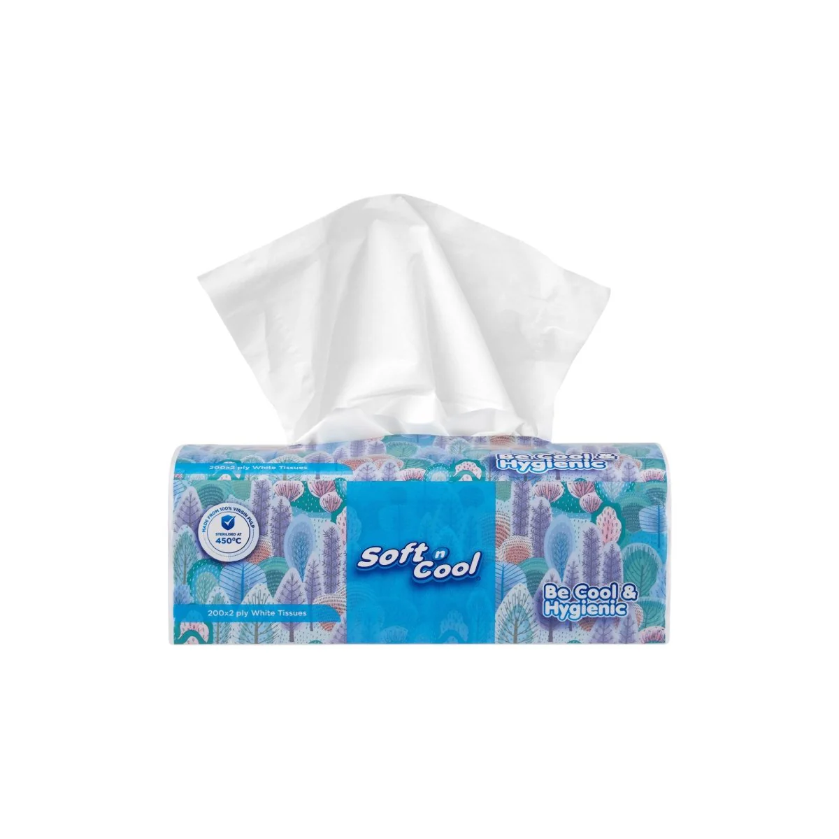 Soft n Cool Facial Tissue Nylon Pack 200 Sheets x 2 ply + 500 ml Soft n Cool Liquid Hand Wash Combo - Image 3