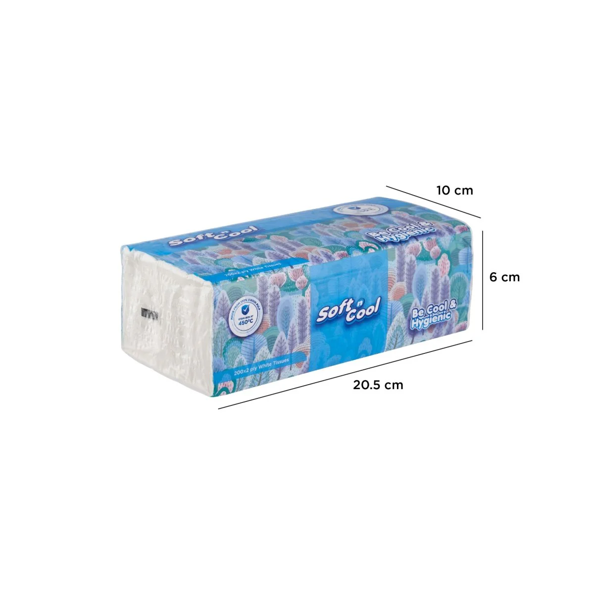 Soft n Cool Facial Tissue Nylon Pack 200 Sheets x 2 ply - Image 9
