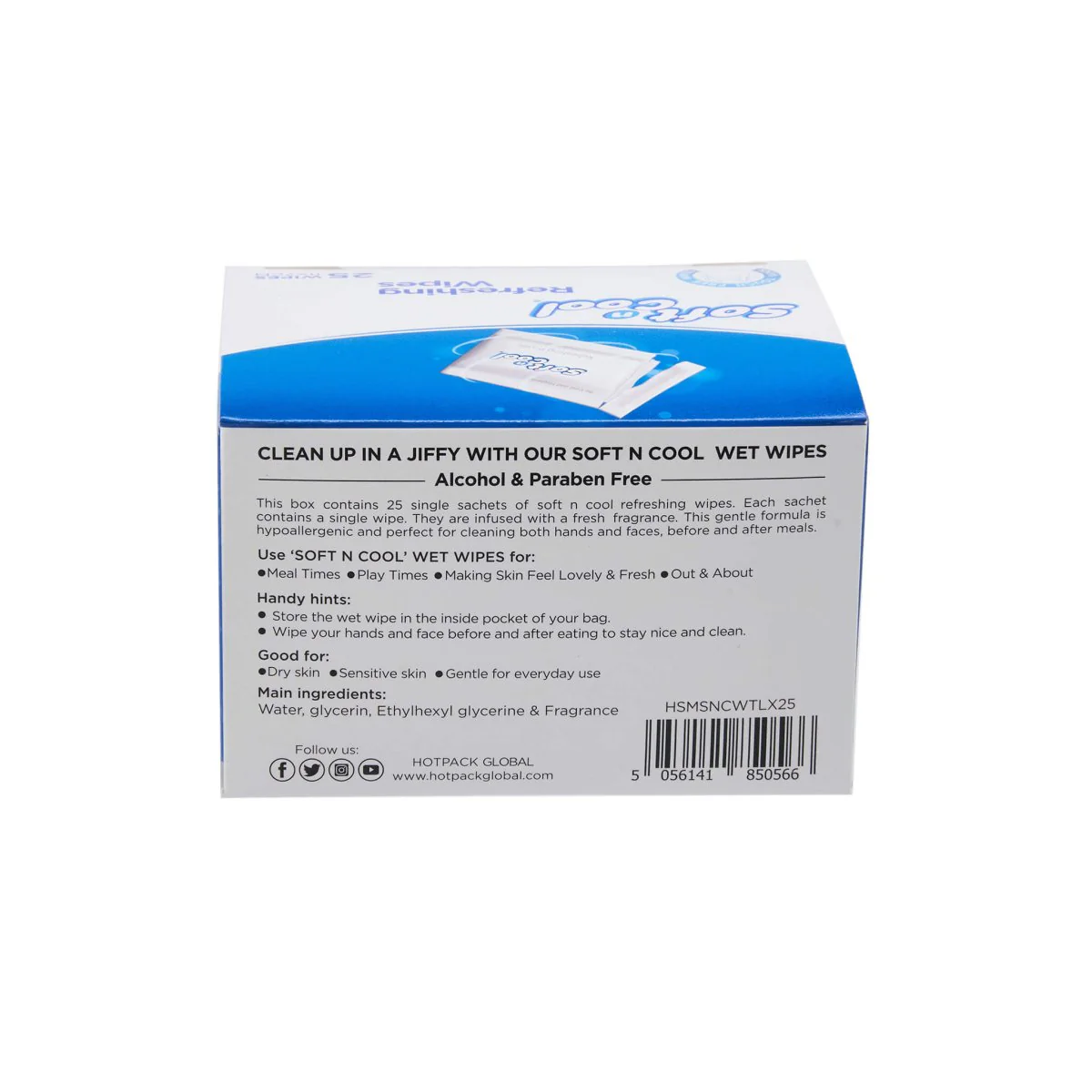 Soft n Cool Refreshing Wet Wipes 25 Pieces Box - Image 12