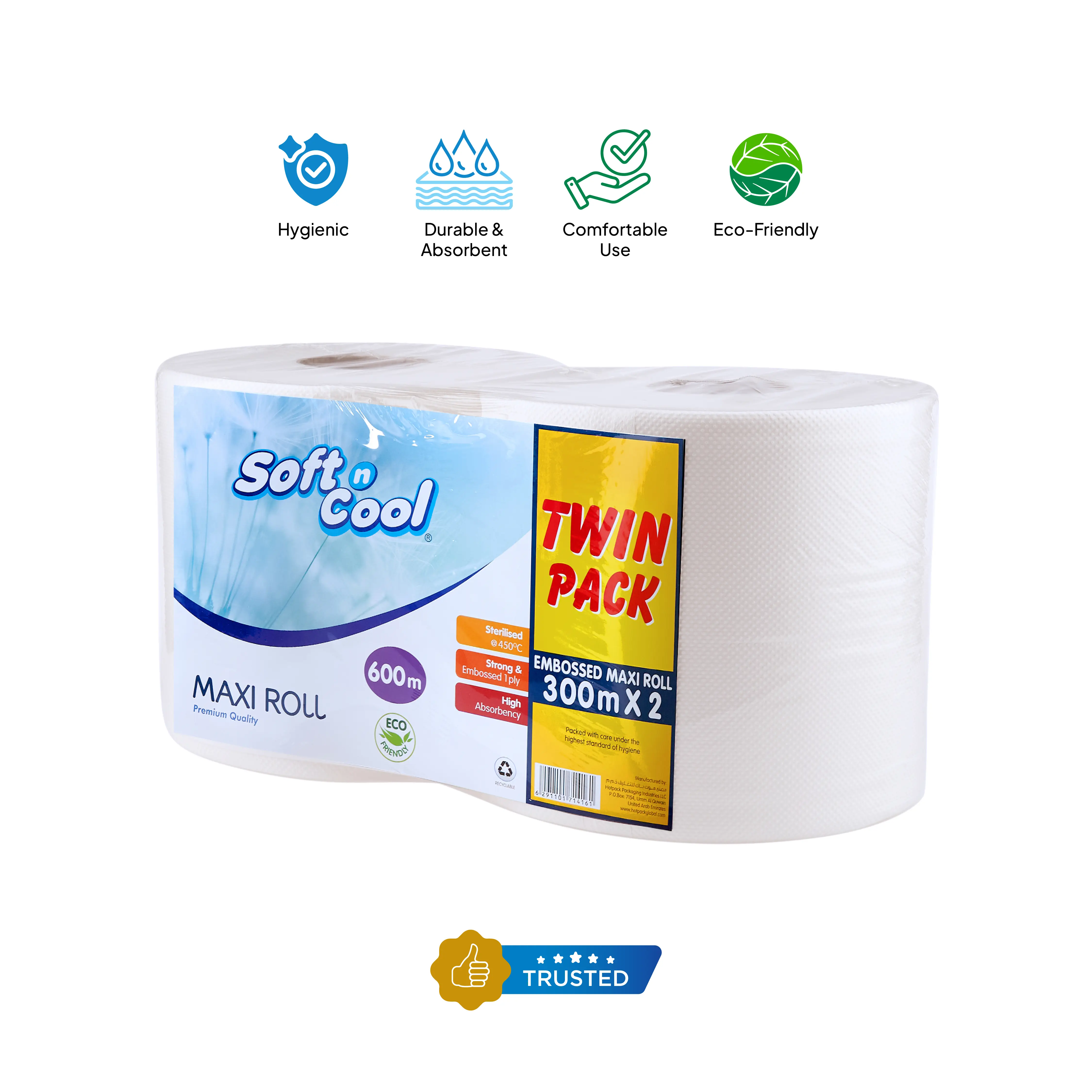 Soft n Cool Twin Pack Maxi Roll 300 Meter - Image 13