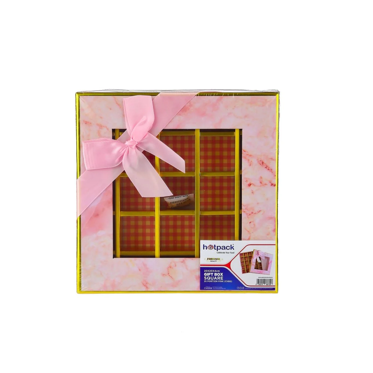 Square Chocolate Gift Box 25 Division - 1 Piece - Image 19