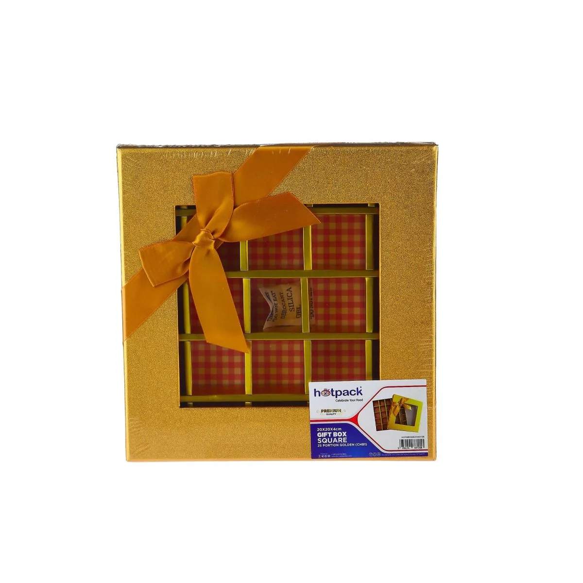 Square Chocolate Gift Box 25 Division - 1 Piece - Image 3