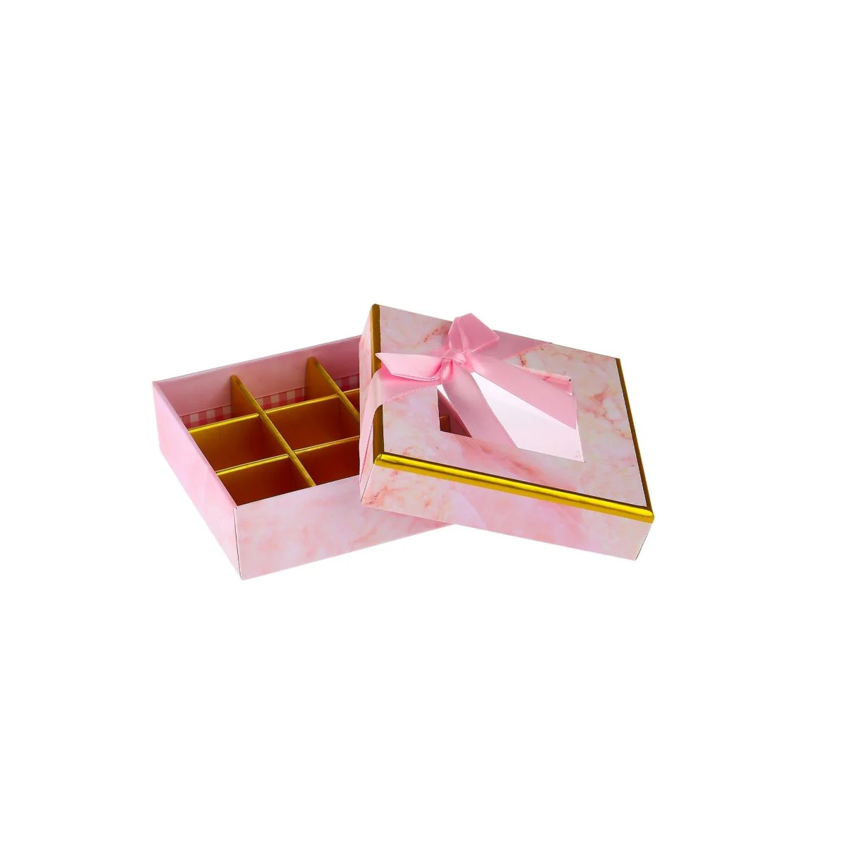 Square Shape Chocolate Gift Box 09 Division - 1 Piece - Image 6