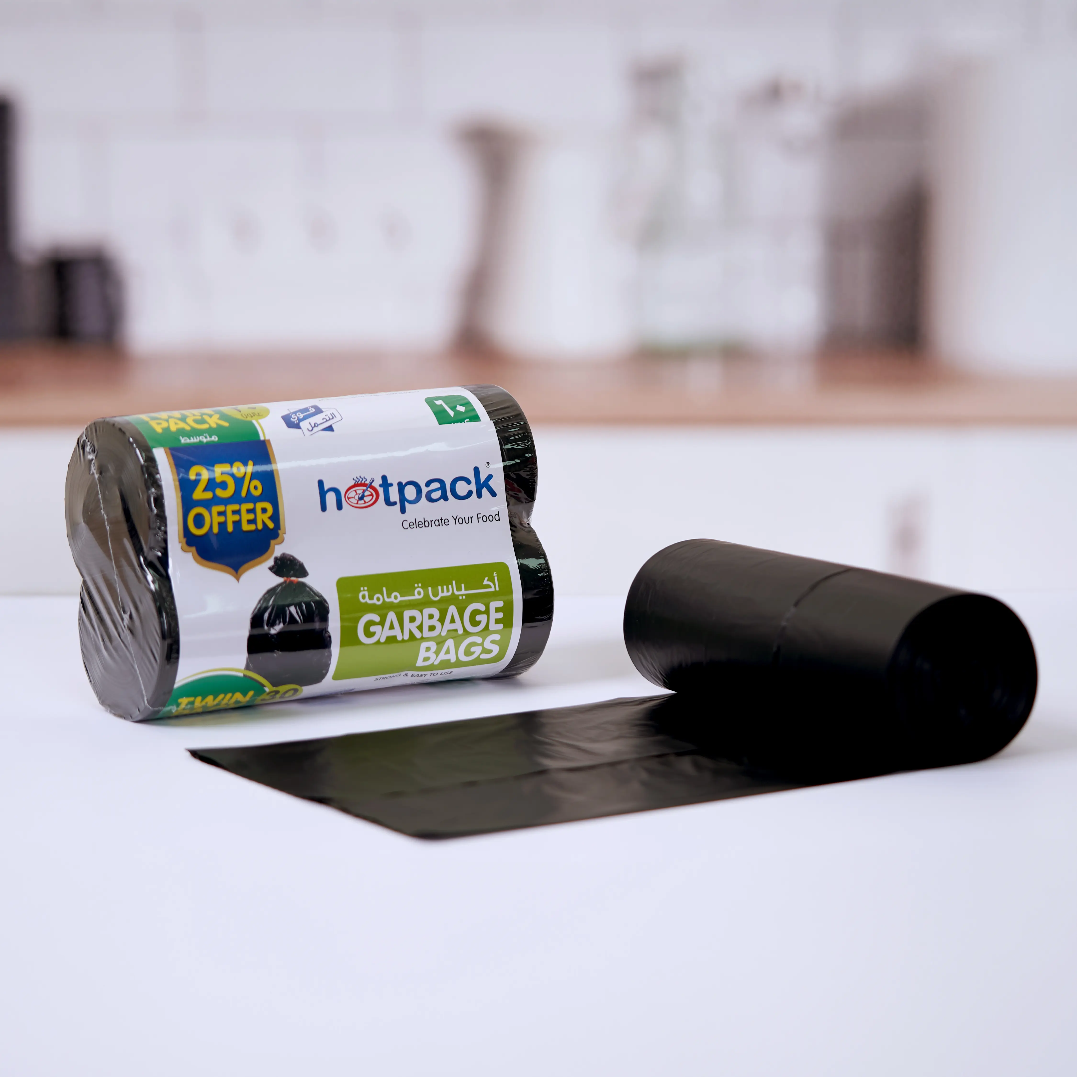 Twin Pack Garbage Roll Black 65x95cm 30 Gallon 25 % off - Image 2