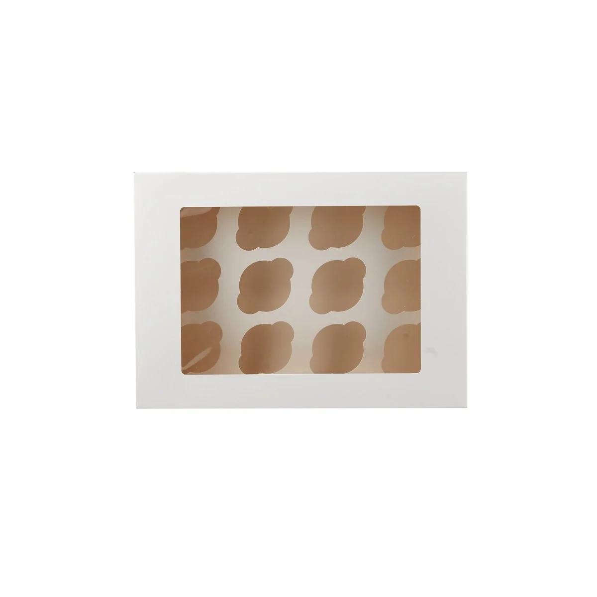White Cup Cake Box with Inserts - Image 3