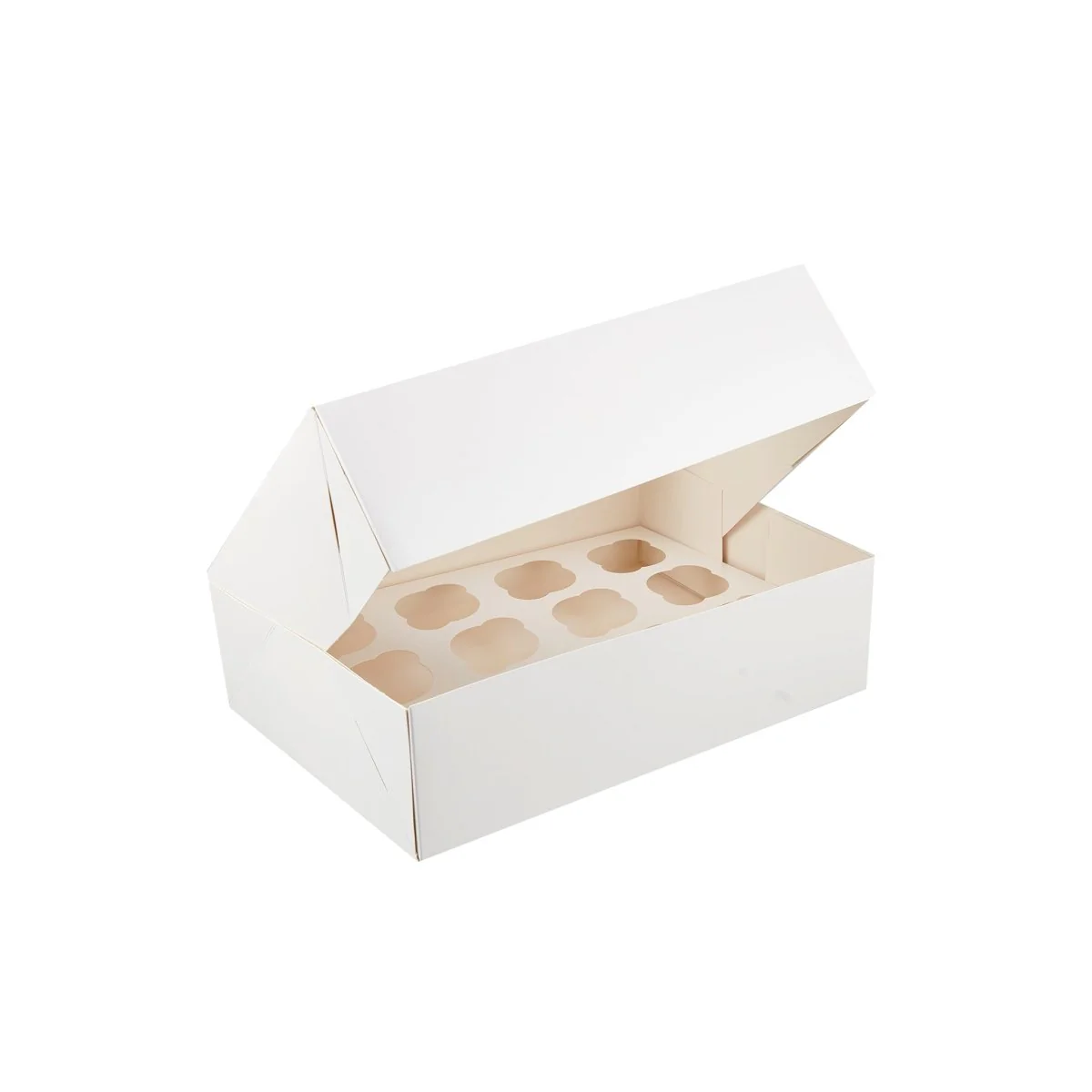 White Cup Cake Box with Inserts - Image 4