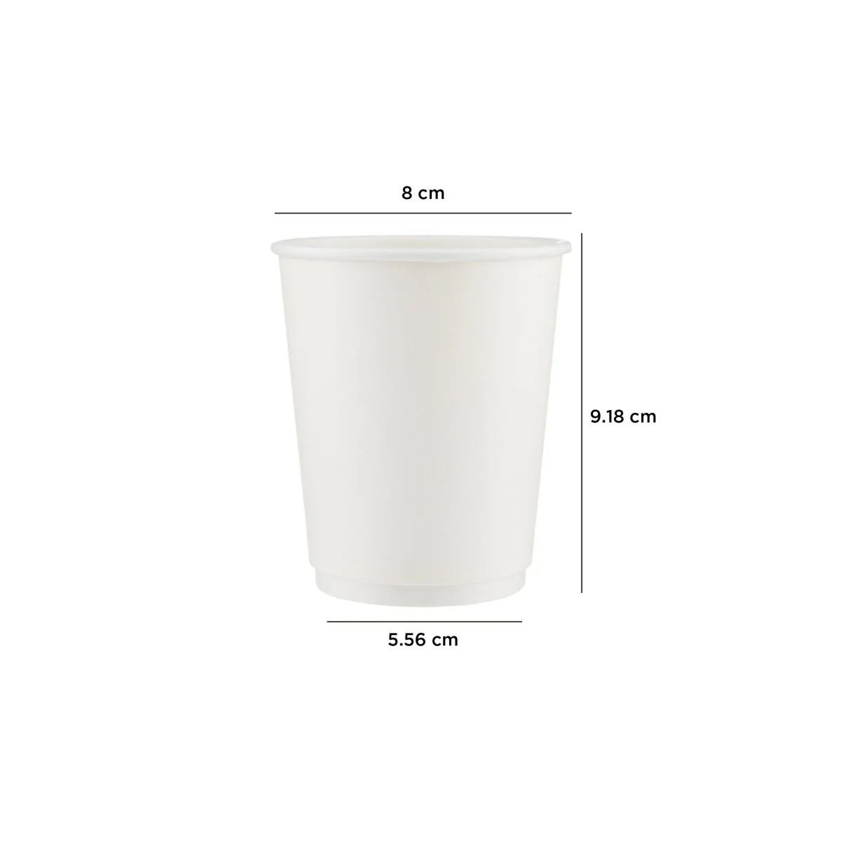 White Double Wall Paper Cups - Image 3