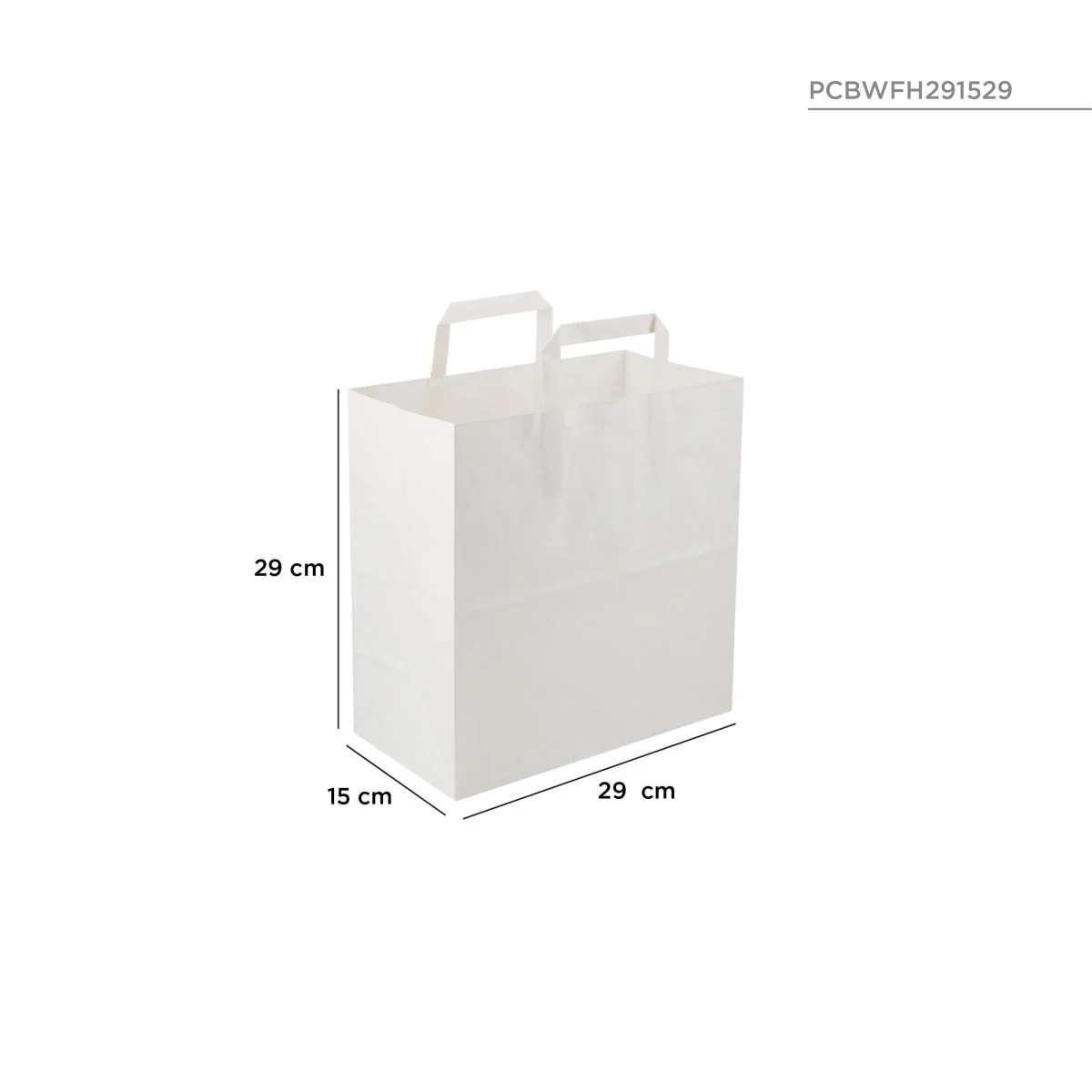White Flat Handle Paper Bag - Image 12