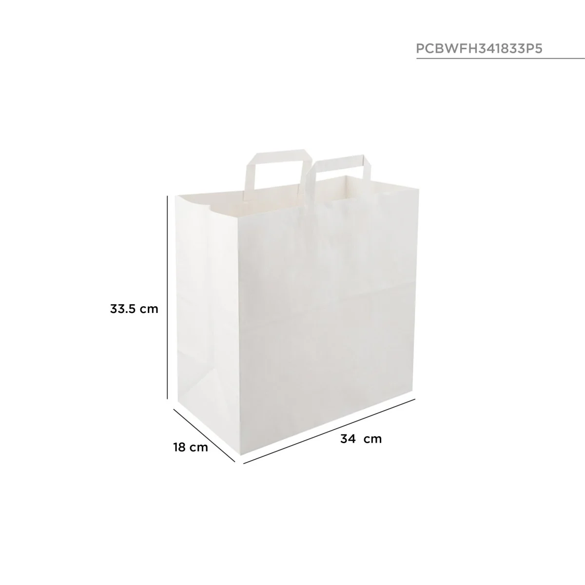 White Flat Handle Paper Bag - Image 19