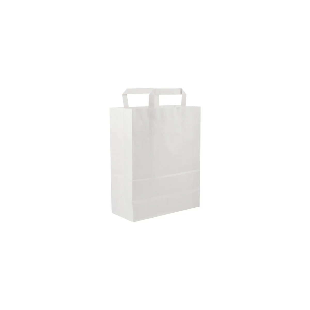 White Flat Handle Paper Bag - Image 2