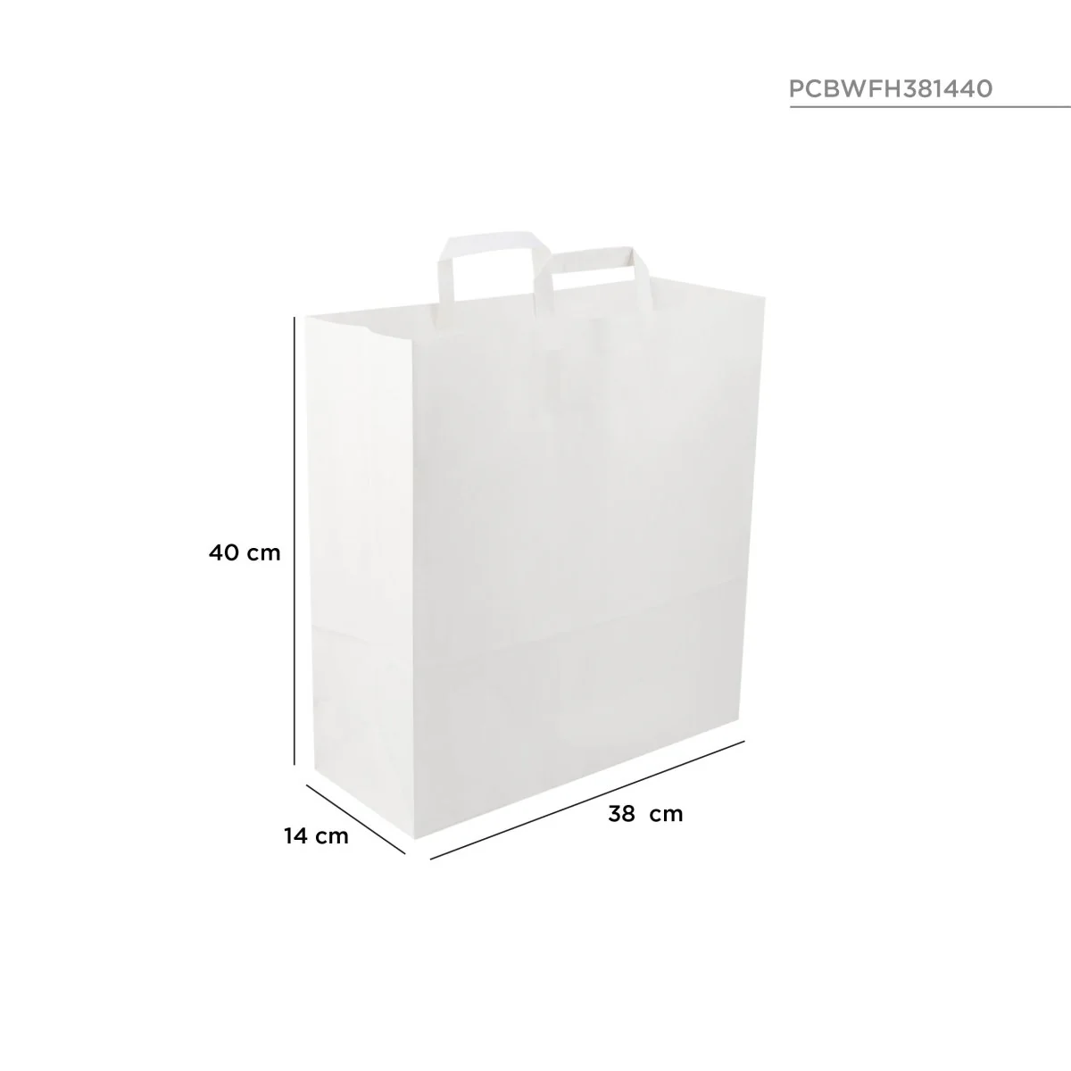 White Flat Handle Paper Bag - Image 24