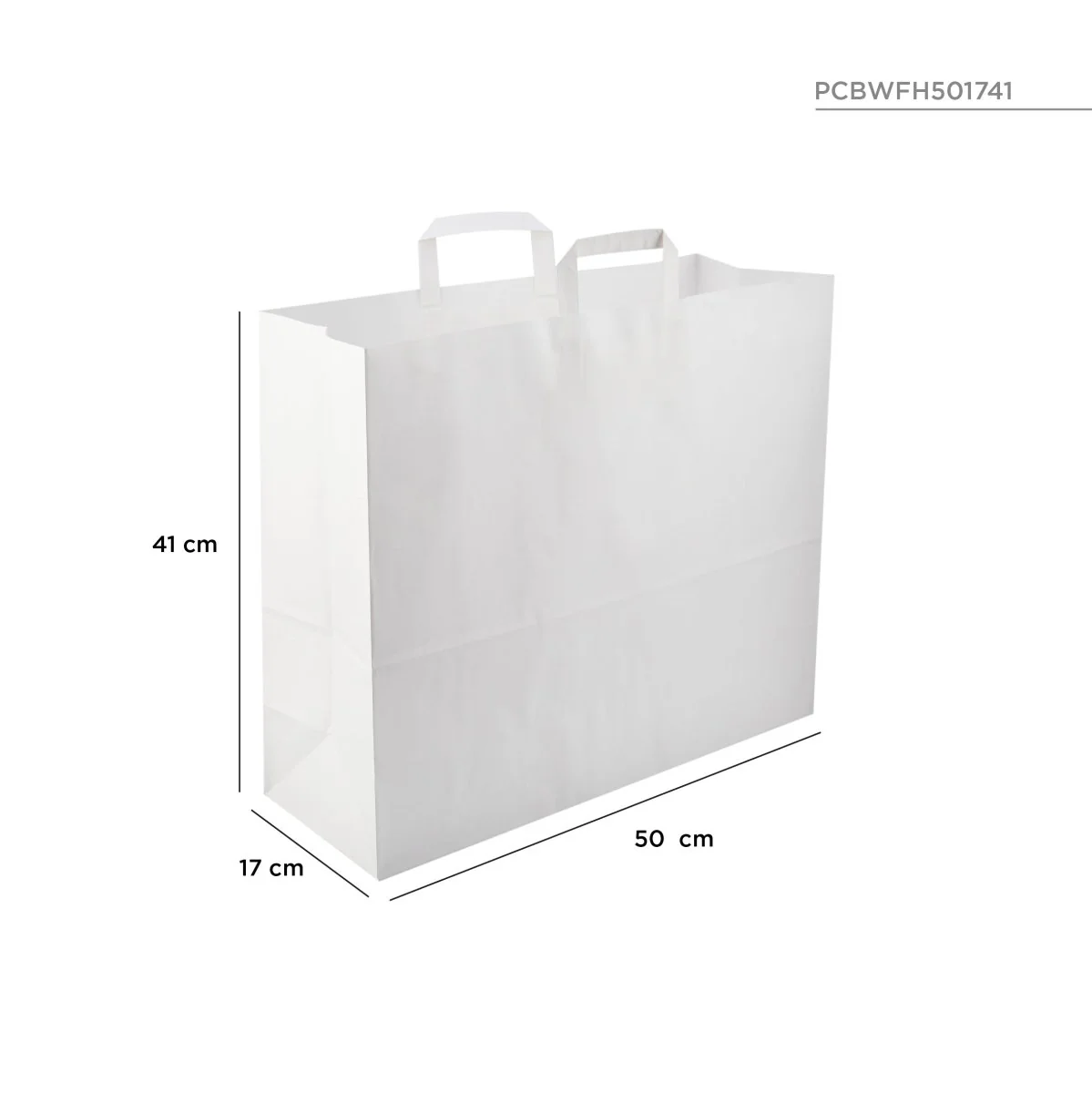 White Flat Handle Paper Bag - Image 28