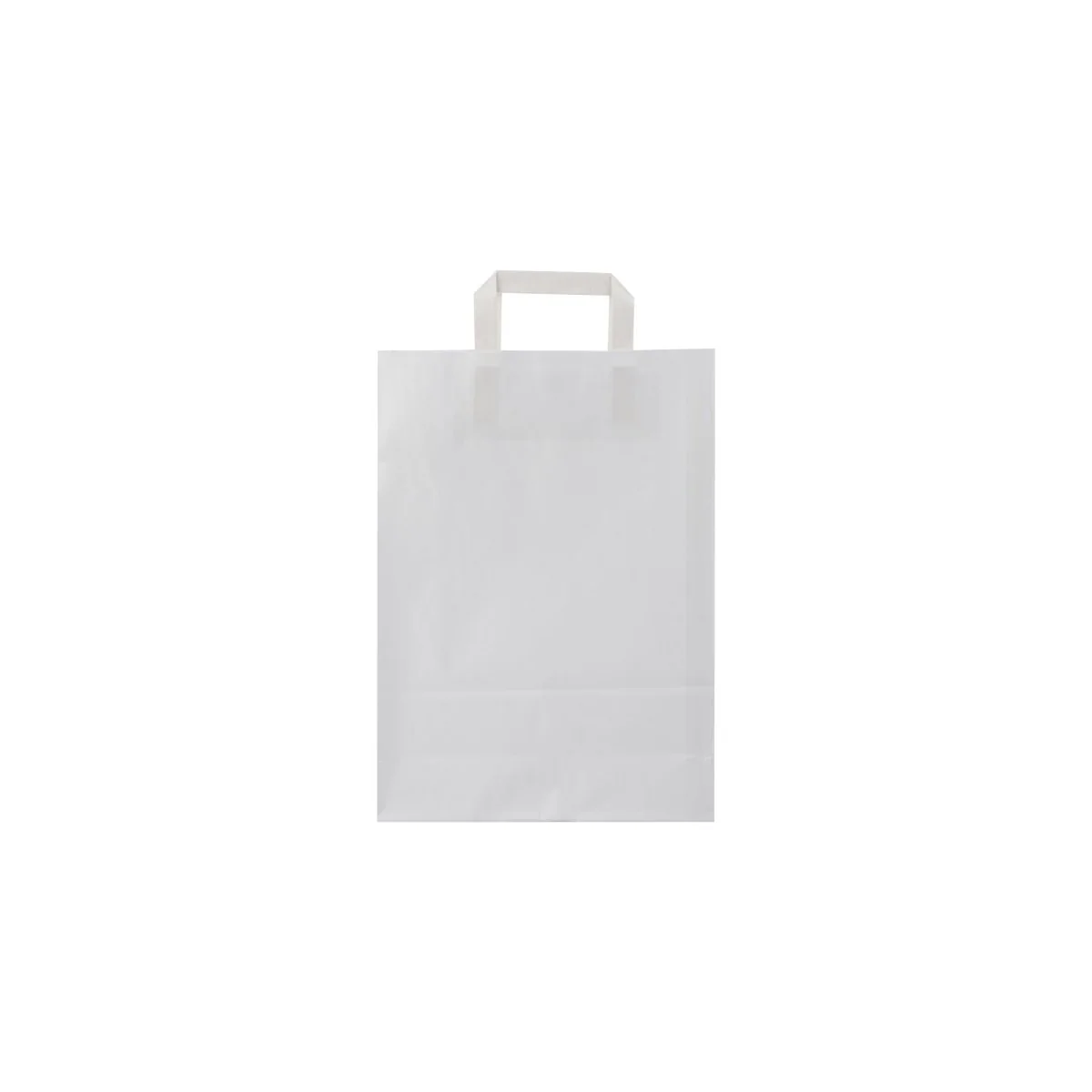 White Flat Handle Paper Bag - Image 5