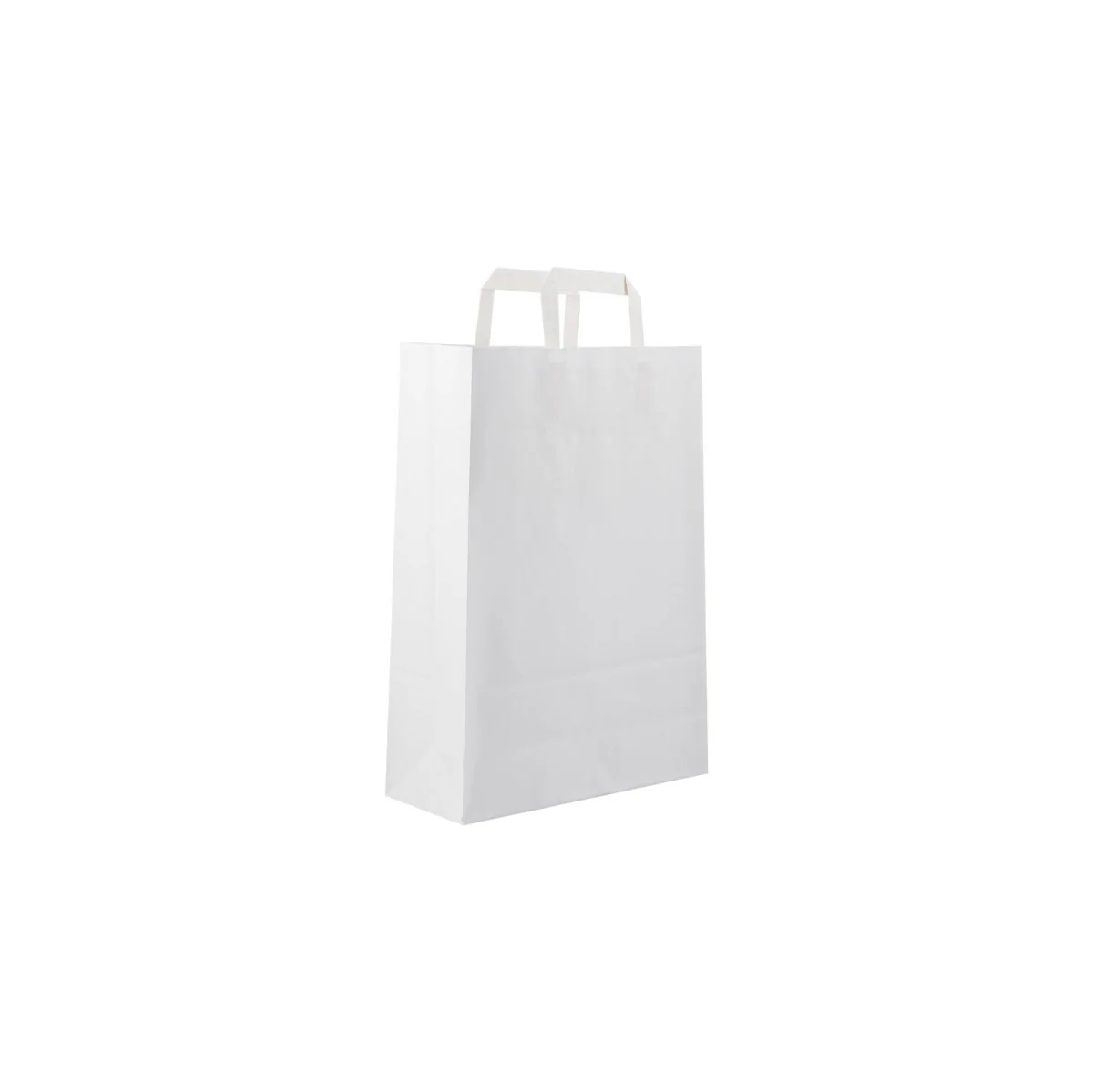 White Flat Handle Paper Bag - Image 6