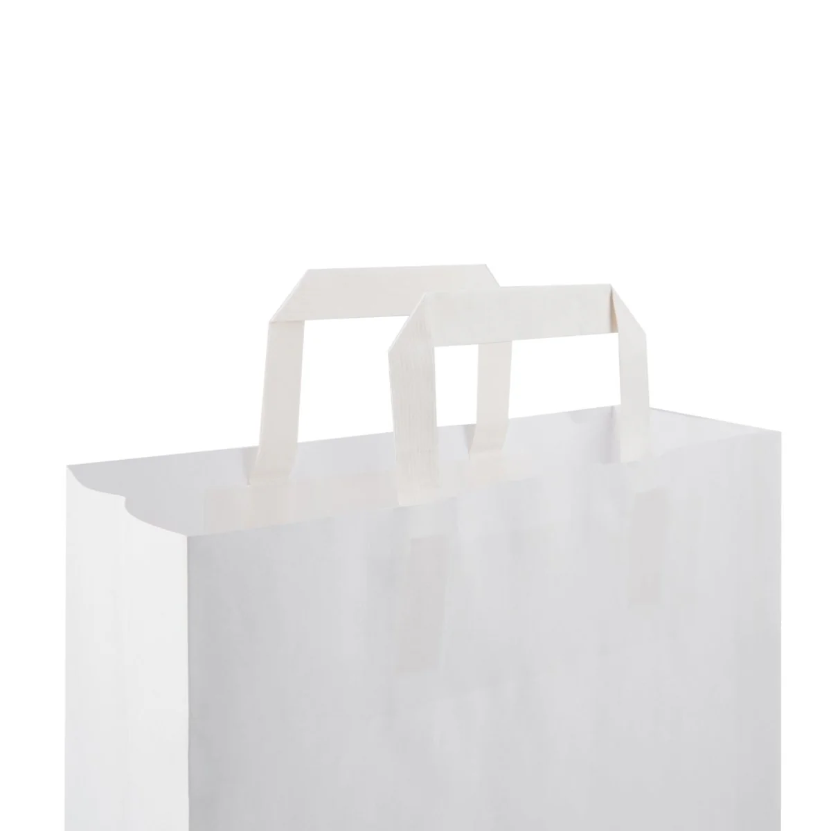 White Flat Handle Paper Bag - Image 8