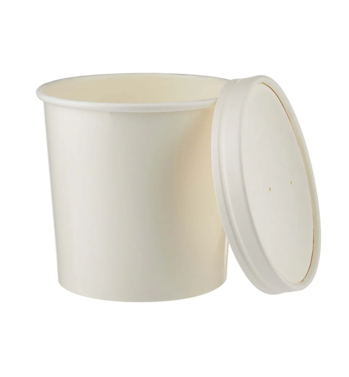 White Paper Noodle Bowl with Paper Lid - Image 15