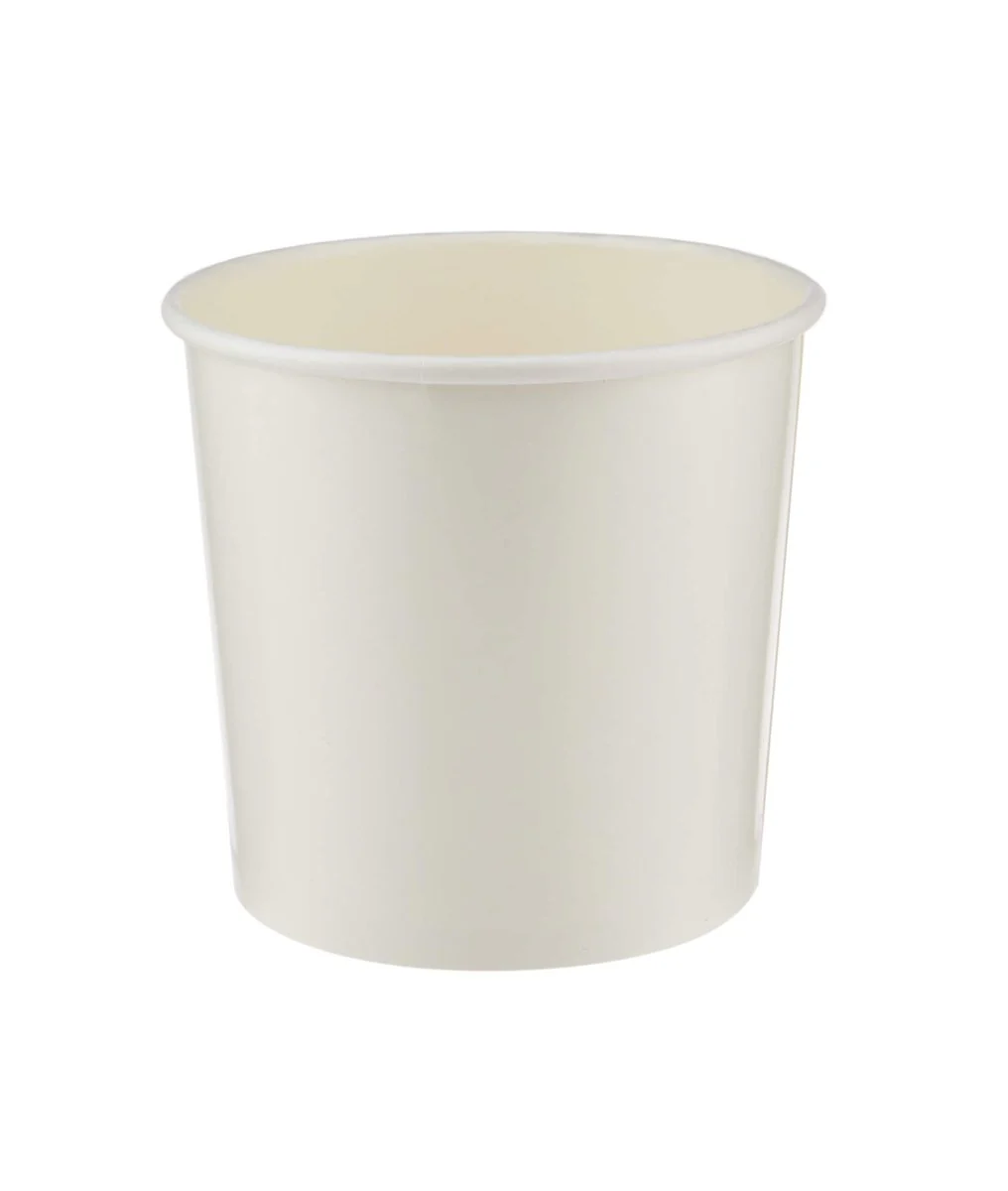 White Paper Noodle Bowl with Paper Lid - Image 16