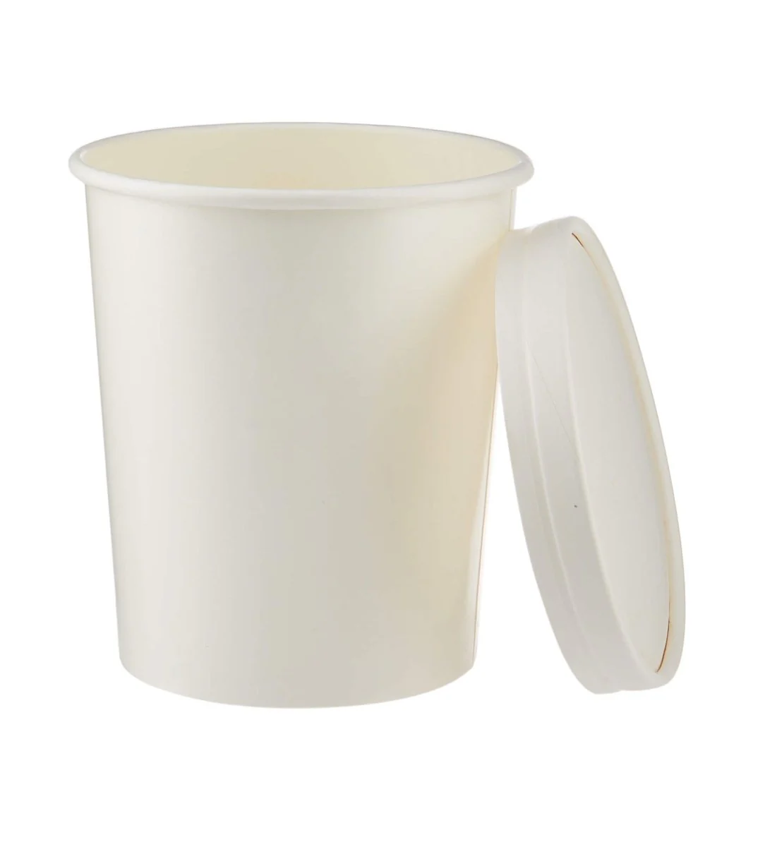 White Paper Noodle Bowl with Paper Lid - Image 21