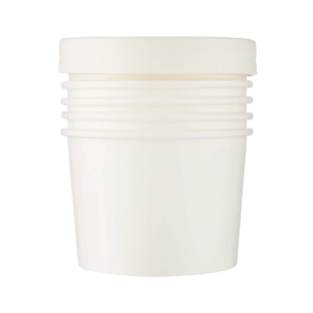 White Paper Noodle Bowl with Paper Lid - Image 5