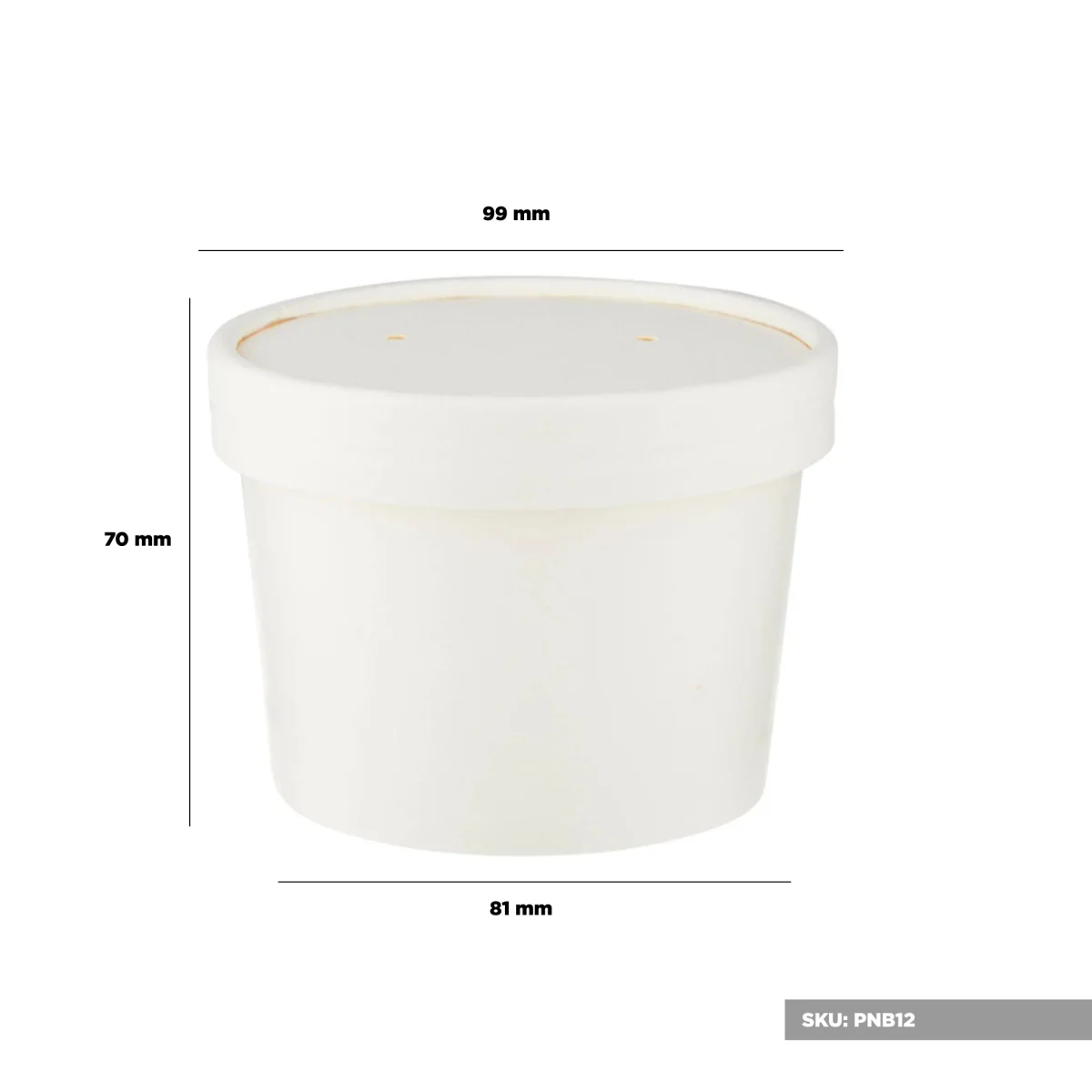 White Paper Noodle Bowl with Paper Lid - Image 8