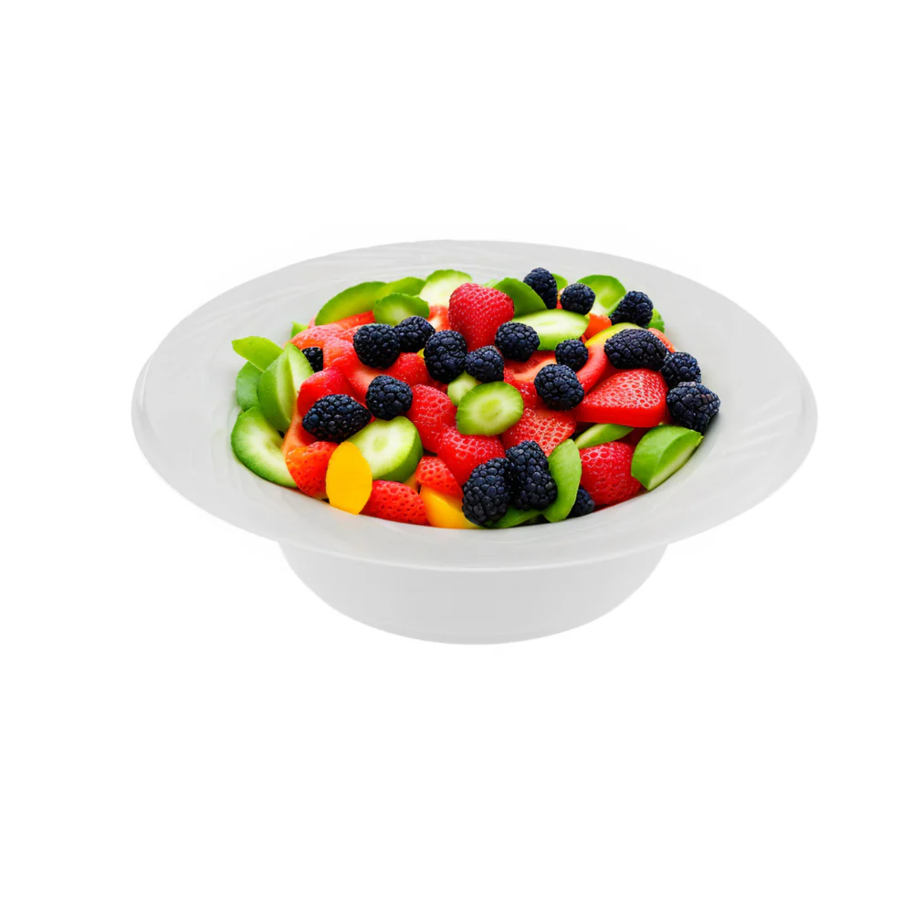 White Plastic Bowls 8 Oz 25 Pieces - Image 2