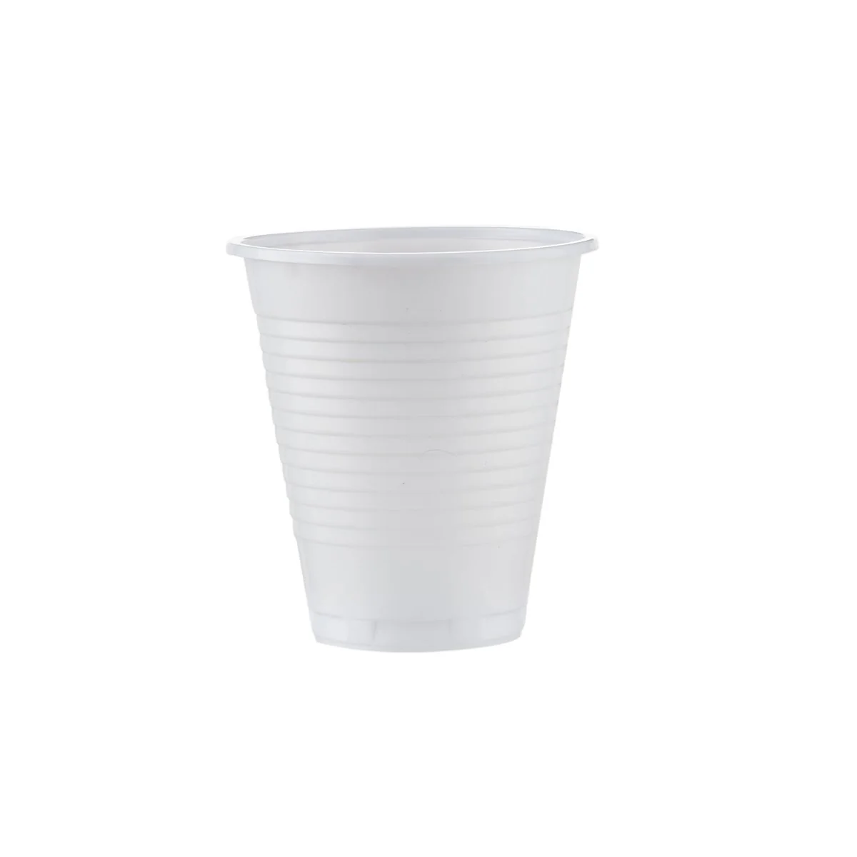 White Plastic Drinking Cup